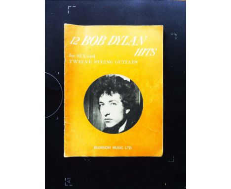 Bob Dylan 12 Hits for Six and Twelve String Guitars softback book by Blossom Music Ltd. Sold on behalf of the Michael Sobell 