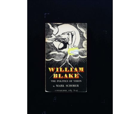 William Blake The Politics Of Vision by Mark Schorer softback book 450 pages. Published 1959 Vintage Books. Good condition ha