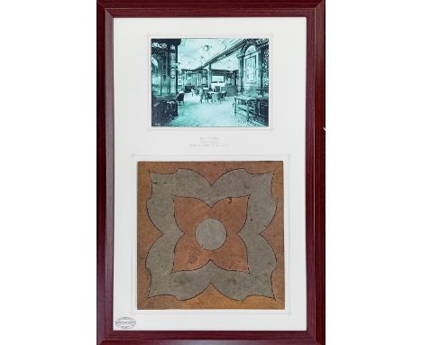 R.M.S. TITANIC: Harland and Wolff Heritage Collection a rare 'Titanic First-Class Smoking Room Tile' with Harland and Wolff l
