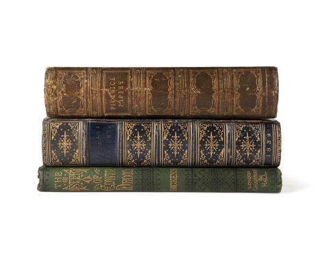 Three first edition books by Charles Dickens:  Nicholas Nickleby by Charles Dickens. Published  1839 by Chapman and Hall. Fir