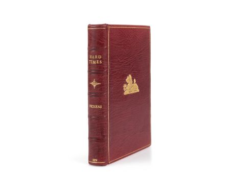 Finely bound first edition of Hard Times by  Charles Dickens, published 1854 by Bradbury and  Evans. First edition. Book is f