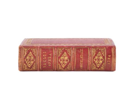 C. cornelii, Tacti opera quae omnia, Published  1734, Amstelodami (Amsterdam),  Janssonio-Waesbergios.  Bound in modern red  