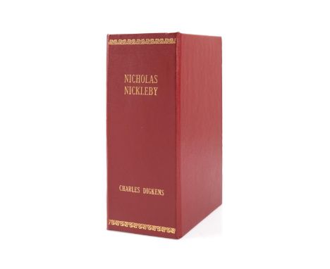 Nicholas Nickleby by Charles Dickens 20 original  parts in 19 volumes with custom case. Published  1838-1839. With illustrati