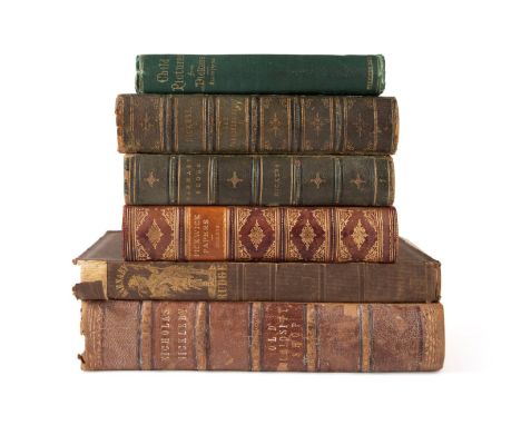 Six books by Charles Dickens: Nicholas  Nickleby/Old Curiosity Shop by Charles Dickens.  Large edition. Printed 1840s by Chap