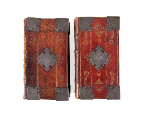 Two similarly bound religious texts: The Holy Bible, Containing the Old and New Testaments: Newly Translated out of the Origi