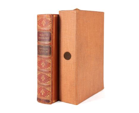 Martin Chuzzlewit by Charles Dickens. Published  1844 by Chapman and Hall. First edition, first  state. Finely bound in brown