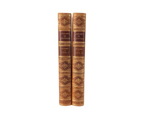 Two volume set of The Library of Fiction, or  Family Story-Teller Consisting of Original Tales,  Essays, and Sketches of Char