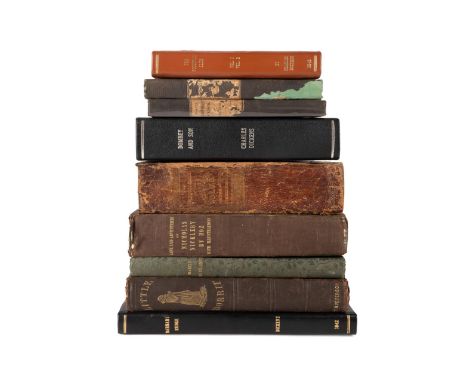 A collection of nine first American editions of books by Charles Dickens: Dombey and Son by Charles Dickens. Published 1848 b