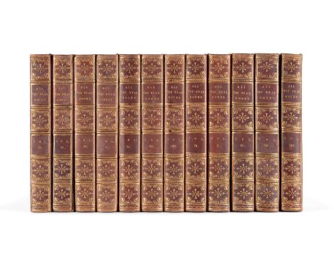 Twelve volume set of All The Year Round by Charles  Dickens and published in the 1850s by Chapman and  Hall. Bound editions. 