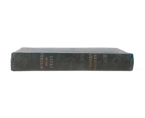 Pictures from Italy by Charles Dickens. Published  1846 by Bradbury and Evans. First edition. First  state. Book is bound in 