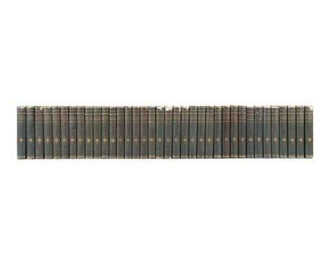 Thirty-six volumes of the Works of Charles Dickens  Household Edition published by Sheldon and  Company during the early to m