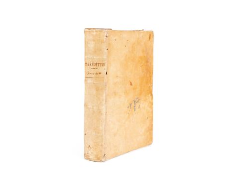 Terentius in quem triplex edita est P. Antesignani  Rapistagensis commentatio. Published 1560 by  Mathiam Bonhome, Lugduni. C