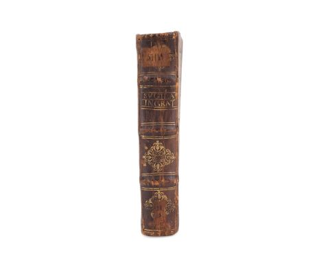 Sugillatio Ingratitudini by Sebastiano Caesare.  Printed 1590. First edition. Full tooled brown  calf leather binding with ra