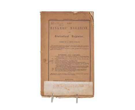 The Banker's Magazine, and Statistical Register.  Edited by J. Smith Homans. Published 1850.  Contains The First Bank Note Fo