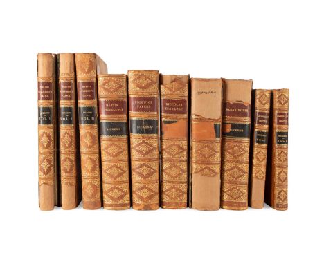 Ten volumes by Charles Dickens. First editions, early printings of the following books: 3 volumes Master Humphrey's Clock by 