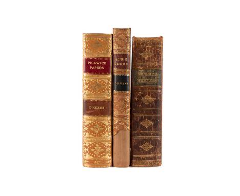 Finely bound first editions of three books by Charles Dickens: The Mystery of Edwin Drood by Charles Dickens. Published 1870 