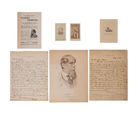 Here we have a nice grouping of 7 items of Charles Dickens related pieces of ephemera, starting with 2 period CDVs, one from 