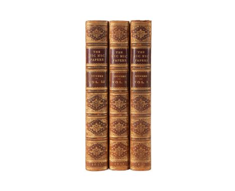 Three volume set of The Pic Nic Papers by Various  Hands and Edited by Charles Dickens. Published  1841 by Henry Colburn. Fir