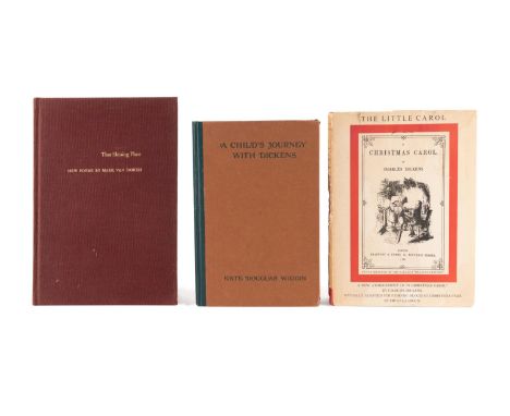 A lot of three signed books: A Child's Journey  with Dickens by Kate Douglas Wiggin. Published  1912 by Houghton Mifflin. Ins