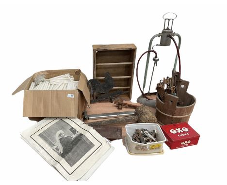 Quantity of candles, together with a collection of vintage skates and various other items, in three boxes