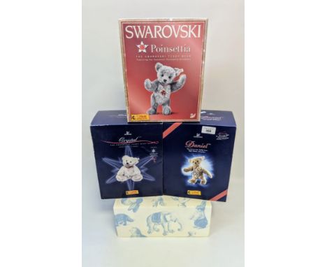 A Collection of three Swarovski Steiff Bears, Daniel - Light Blond [10" No.00369], Crystal - Alpine White [11" No.01873], Poi