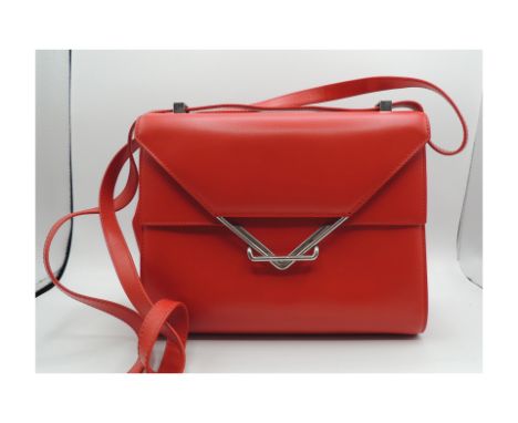 Bottega Veneta Clip Bag, Chili Red/Silver. New, with Dust Bag. Slight dent from storage, small scratch on front. RRP £2030