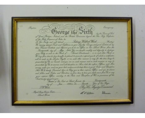 WW2 'Father and Son' medals documents to Major F W Wood and J B R Wood