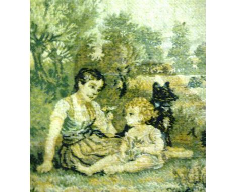 Three various pictures and a small tapestry