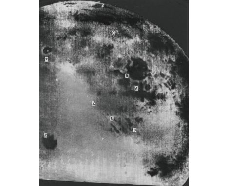 One of the first views of the Moon's far side, recorded by an automatic Yenisey-2 photo-television camera system mounted on t