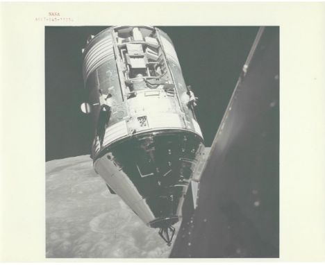 Harrison SchmittThe Command Module approaches the Lunar Module for rendezvousApollo 17, 7-19 December 1972Vintage chromogenic