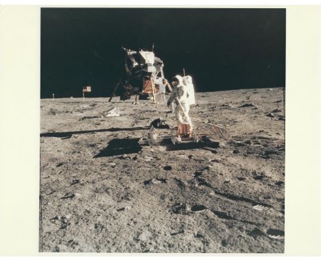 Neil ArmstrongBuzz Aldrin deploys the Passive Seismic Experiment Package (PSEP)Apollo 11, 20 July 1969Vintage chromogenic pri