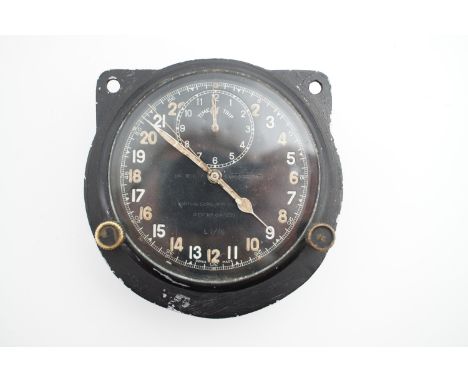 A 1940 dated RAF Mk III B aircraft cockpit clock, by Smiths, Air Ministry stores reference 6A/389, having a Jaeger LeCoultre 