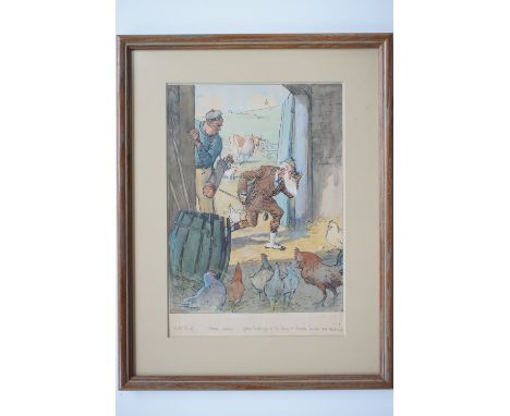 Frank Reynolds (1876-1953) "H. M. Duff [ Hamish Mc Duff : ] 'Come awa ! You belongs to the hen - Ours is no so roond' ", golf