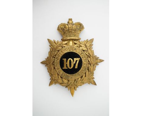 107th Regiment of Foot (Bengal Light Infantry) Officer's helmet plate