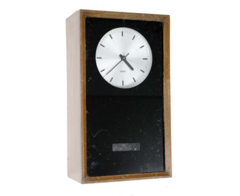 Gent of Leicester half second XC407 master clock, the 6" silvered dial within an oak glazed case, 17" high (pendulum)