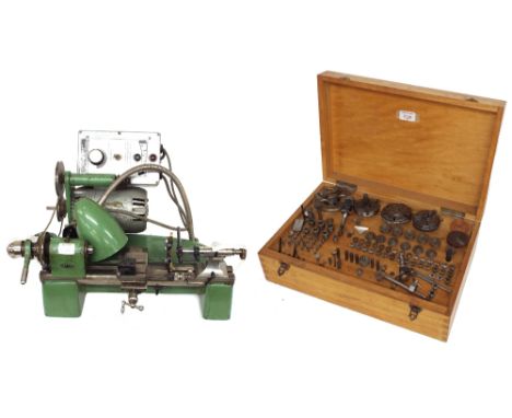 Good Boley &amp; Leinen WW 83, 8mm high quality watchmakers lathe, the solid WW bed lathe with capstan attachment, compound s