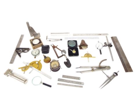 Large quantity of workshop measuring tools and gauges; also a small quantity of various optical tools
