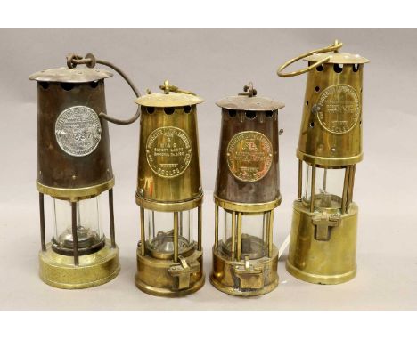 Protector Mining Lamps (i) Type CT33A No.337 stamped 11716A to base (ii) Type 6 stamped 72/U to base (iii) Type SL stamped 62