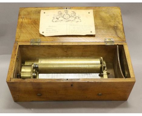 An Interesting 'Minor Overture' Key-Wind Musical Box probably by Lecoultre (mid-period) or Ducommun Girod (first serial batch