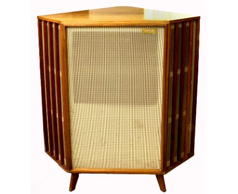 A Professional Tannoy Guy R Fountain Corner Cabinet Speaker with makers plaque to front 45", 115cm highExterior has some gene