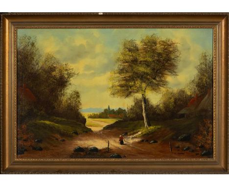 J DE KORBE oil on canvas – landscape, signed 59 x 89cmsProvenance: The Cornelia Bayley Collection from Plas Teg, an important