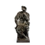 AFTER MICHELANGELO BRONZE FIGURE, of 'Lorenzo de Medici', Duke of Urbino, 74cms (h) Provenance: