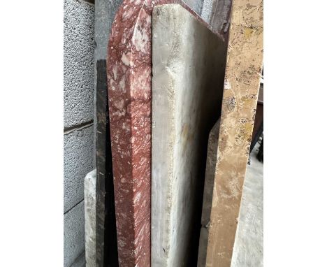 TEN MARBLE FURNITURE-TOPS various colours and sizesProvenance: The Cornelia Bayley Collection from Plas Teg, an important Jac
