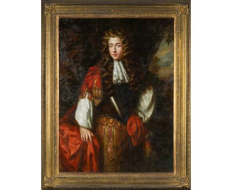 AFTER WILLEM WISSING, oil on canvas – portrait of a gentleman, signed G. Thompson, 20th C., 120 x 90cmsProvenance: The Cornel