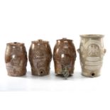 ASSORTED STONEWARE CONTAINERS, including patent water filter by Sauders & Co., 42cms (h), three