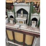 INTERESTING ITALIAN MARBLE MODEL OF A CHURCH INTERIOR, featuring high altar in mixed coloured