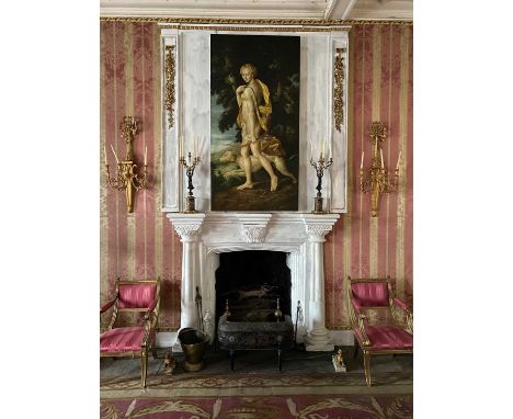 A. POLLIC oil on canvas – reproduction of ‘Diana Huntress’ by the School of Fontainebleau, signed, 204 x 104cmsProvenance: Th
