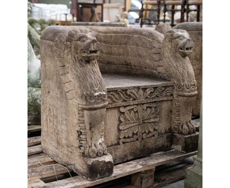 GOOD PAIR MARBLE CHAIRS probably Indian origin, high quality and decorativeProvenance: The Cornelia Bayley Collection from Pl