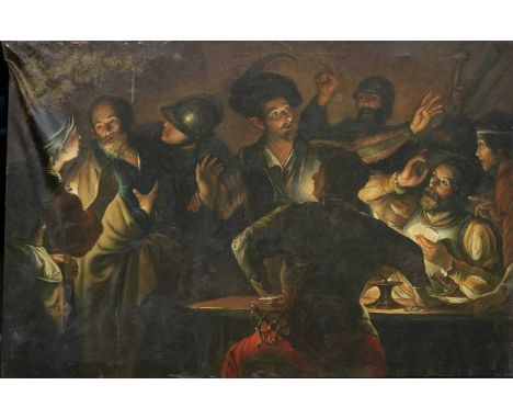 AFTER GERARD SEGHERS, canvas – ‘The Denial of St Peter’, 115 x 172cmsProvenance: The Cornelia Bayley Collection from Plas Teg