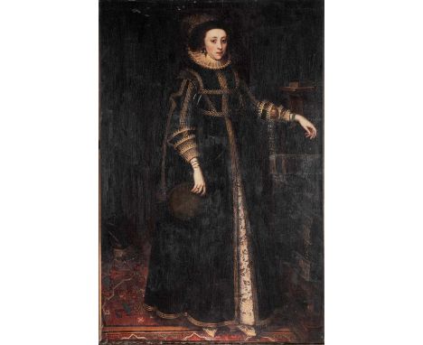 AFTER MARCUS GHEERAERTS THE YOUNGER, oil on canvas – portrait of a Lady, stamped verso, 130 x 85cmsProvenance: The Cornelia B